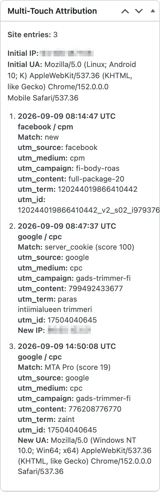 Improved WooCommerce Attribution